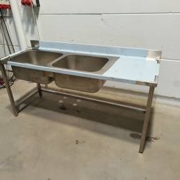 Rvs spoeltafel - 190x70 cm 
